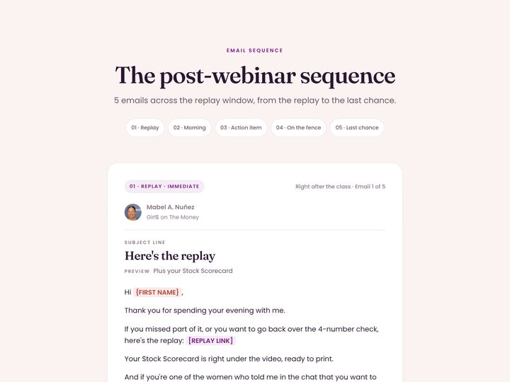 Post-webinar preview