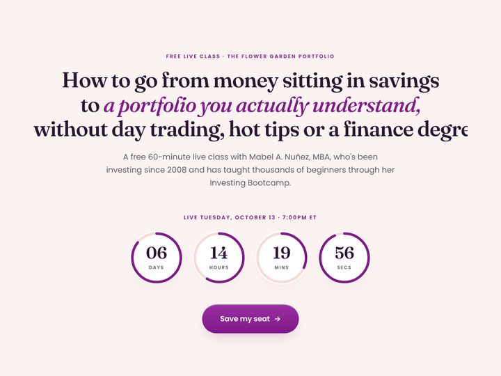 Registration page preview